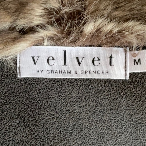 Velvet by Graham & Spencer faux fur vest M - Picture 5 of 6